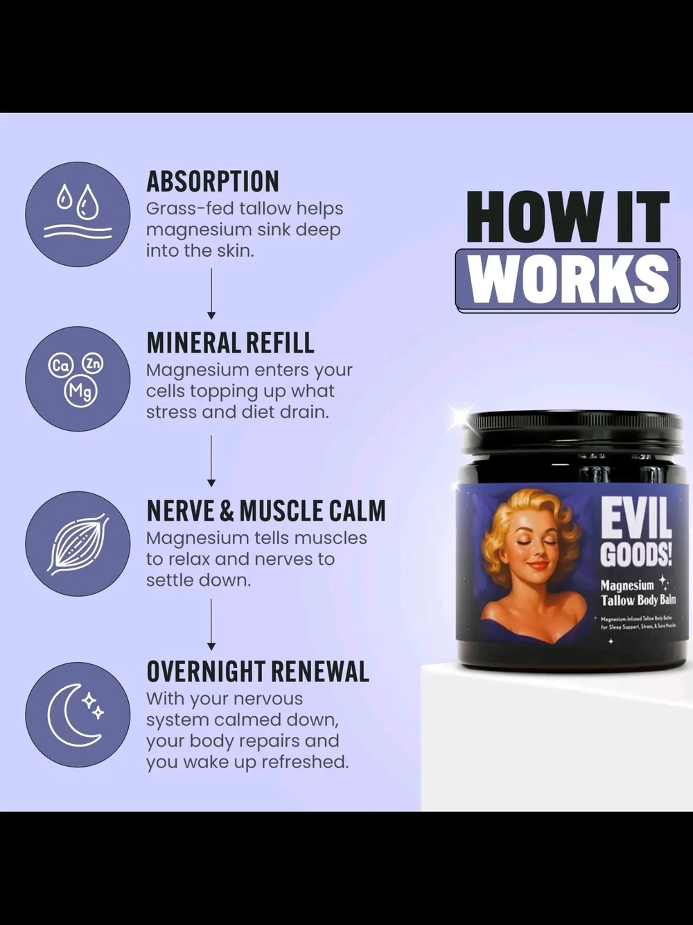 Magnesium Tallow Body Balm — Blue Packaging